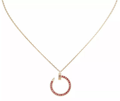 [⭐Shinejoy]JUSTE NECKLACE GOLD RED DIAMONDS