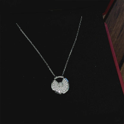 [⭐Shinejoy]アミュレット シルバー フルダイヤモンド ネックレス