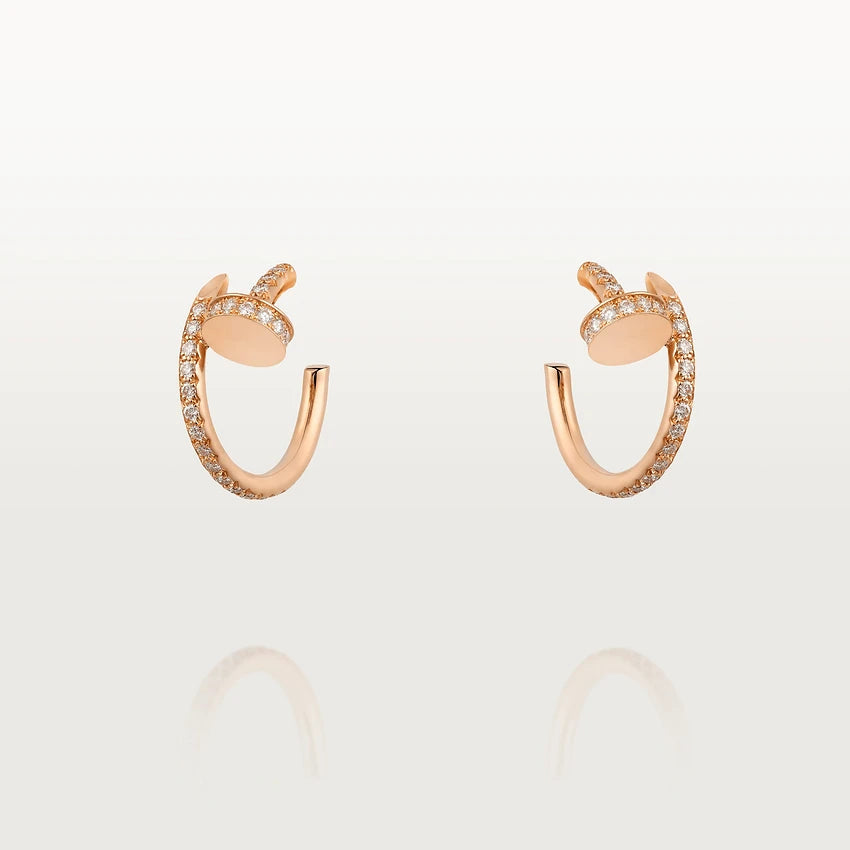 [⭐Shinejoy]ジュスト ピアス 12.75mm ピンクゴールド ダイヤモンド