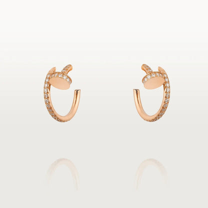[⭐Shinejoy]ジュスト ピアス 12.75mm ピンクゴールド ダイヤモンド