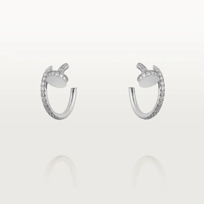 [⭐Shinejoy]ジュステ イヤリング 12.75MM シルバー ダイヤモンド