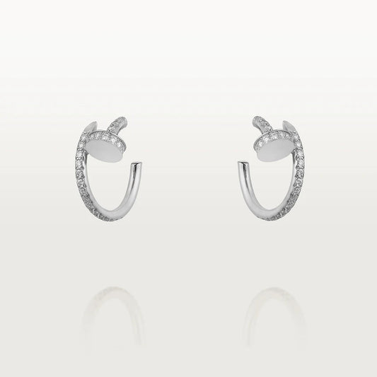 [⭐Shinejoy]ジュステ イヤリング 12.75MM シルバー ダイヤモンド