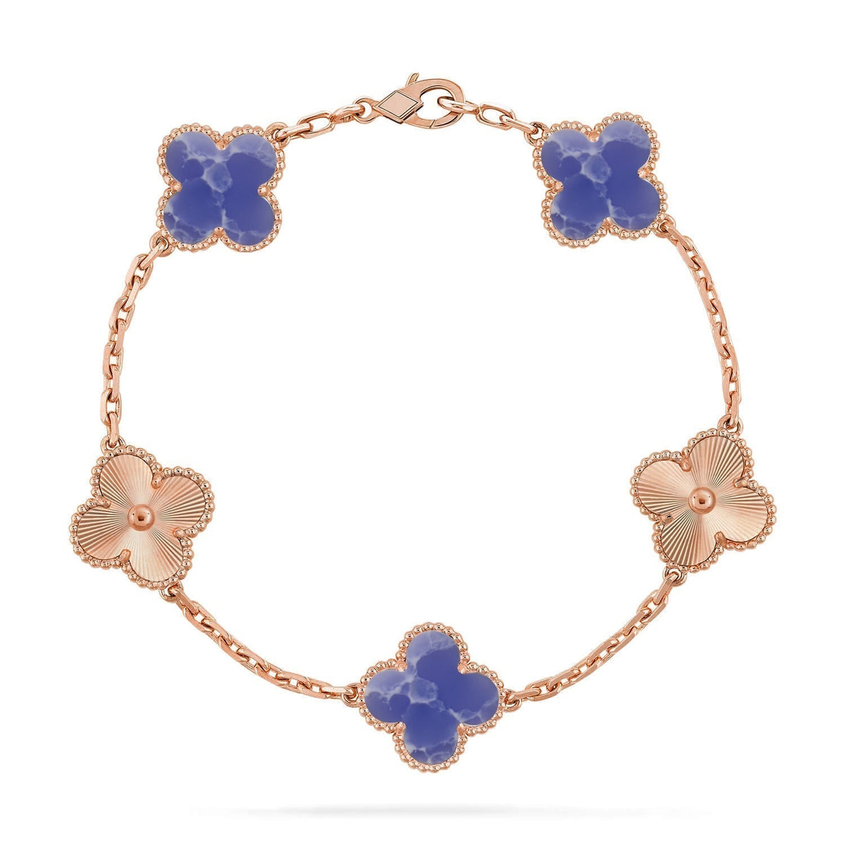 [⭐Shinejoy]CLOVER 5 MOTIV ARMBAND KOLLEKTION MIT BLAUEN ADERN