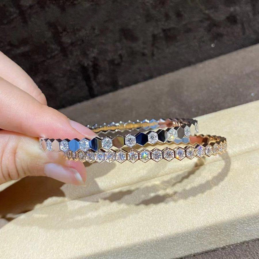 [⭐Shinejoy]BEE LOVE GOLDARMBAND VOLL DIAMANT