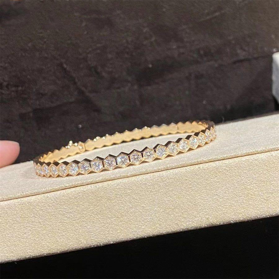 [⭐Shinejoy]BEE LOVE GOLDARMBAND VOLL DIAMANT