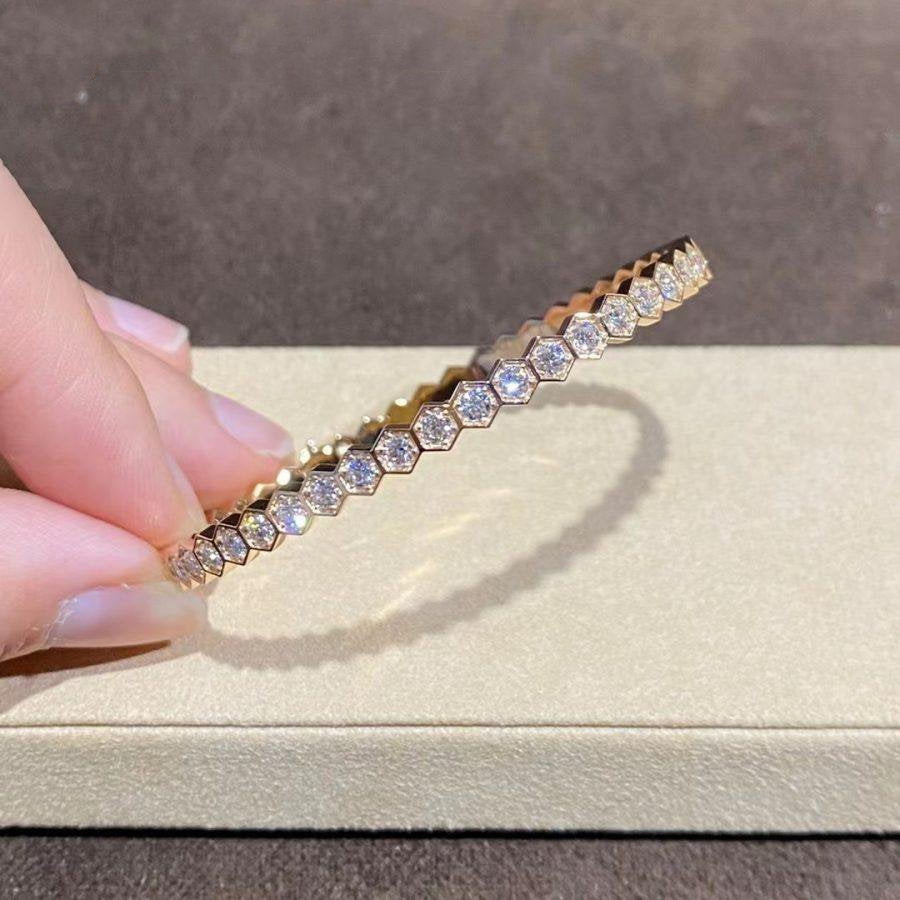 [⭐Shinejoy]BEE LOVE GOLDARMBAND VOLL DIAMANT
