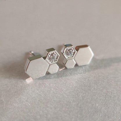 [⭐Shinejoy]BEE LOVE シルバーダイヤモンドピアス