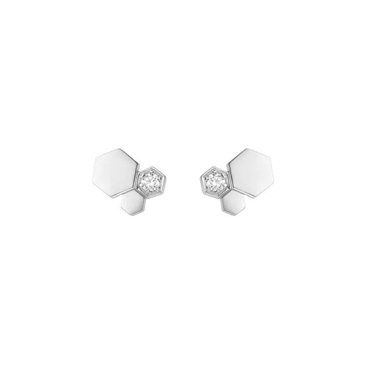 [⭐Shinejoy]BEE LOVE シルバーダイヤモンドピアス