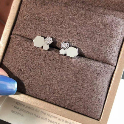 [⭐Shinejoy]BEE LOVE シルバーダイヤモンドピアス