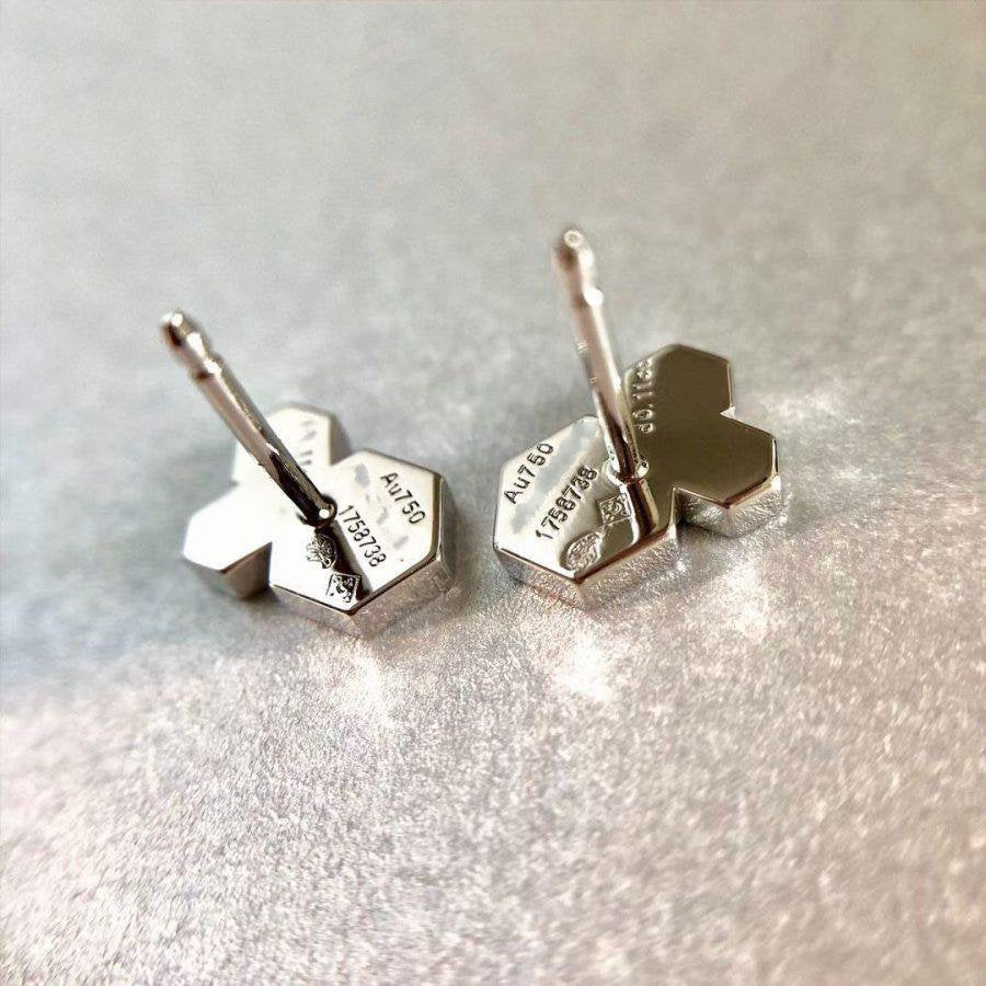 [⭐Shinejoy]BEE LOVE シルバーダイヤモンドピアス