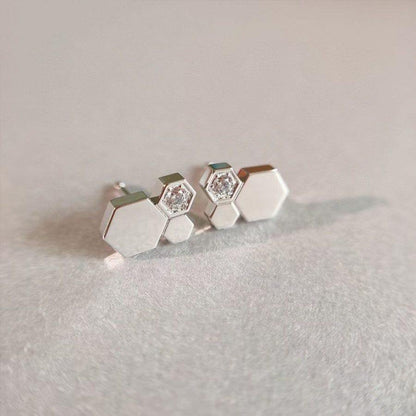 [⭐Shinejoy]BEE LOVE シルバーダイヤモンドピアス