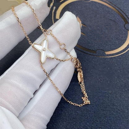 [⭐Shinejoy]JEUX BRACELET WHITE MOP PINK GOLD 1 DIAMOND