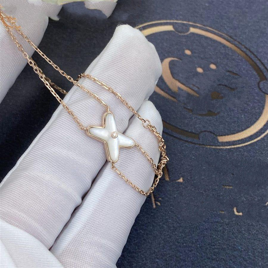 [⭐Shinejoy]JEUX BRACELET WHITE MOP PINK GOLD 1 DIAMOND