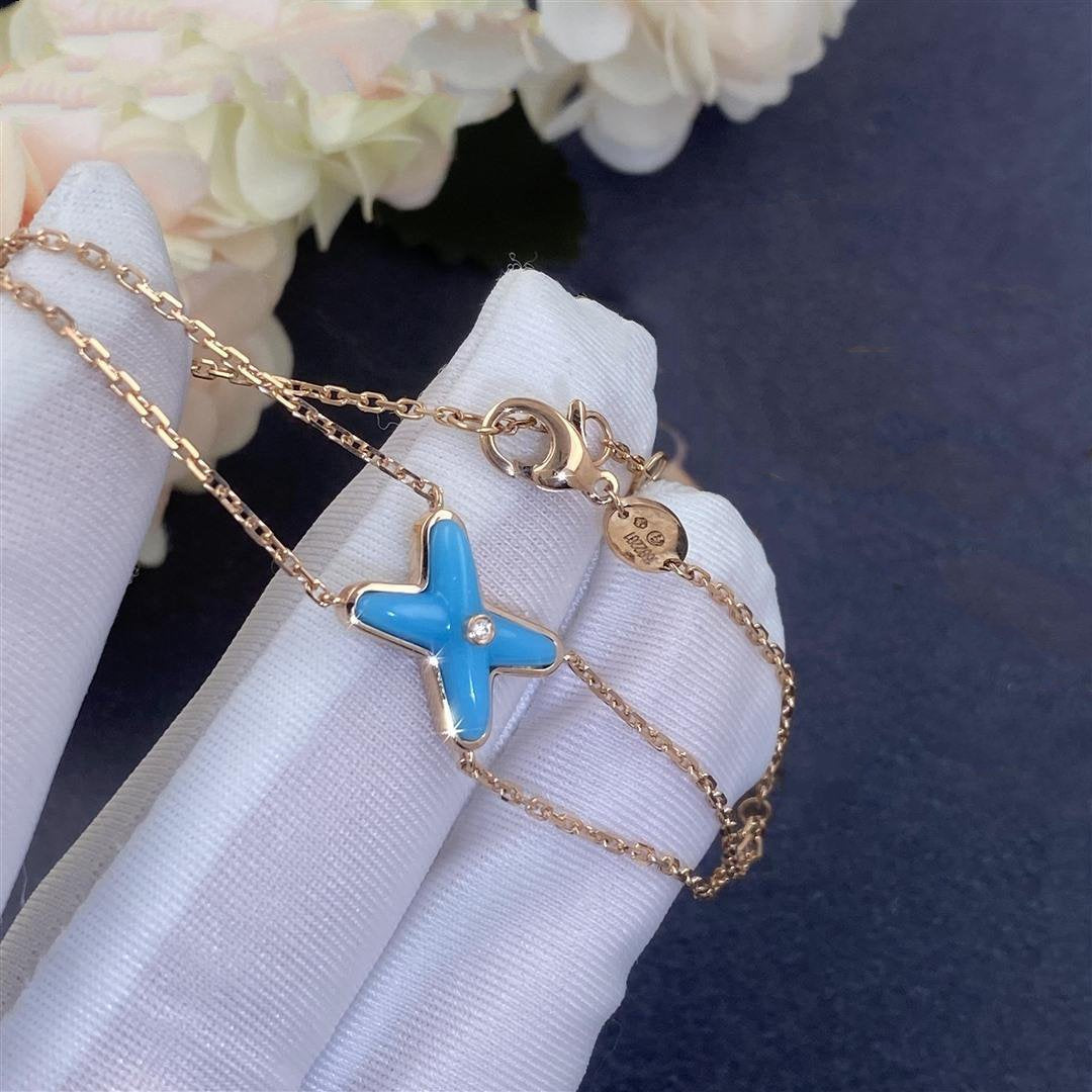 [⭐Shinejoy]JEUX BRACELET TURQUOISE PINK GOLD 1 DIAMOND