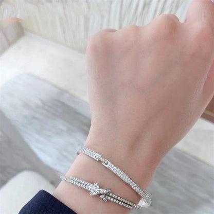 [⭐Shinejoy]JEUX DE BRACELET DIAMONDS SILVER