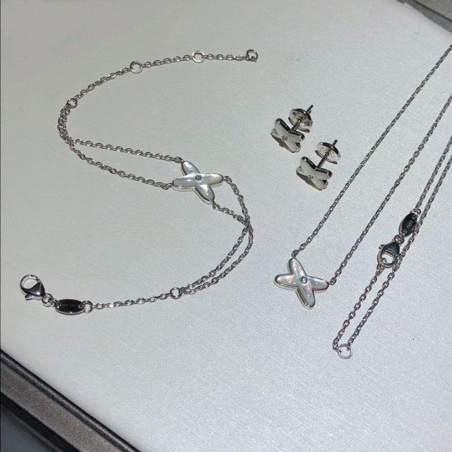 [⭐Shinejoy]JEUX BRACELET WHITE MOP SILVER 1 DIAMOND