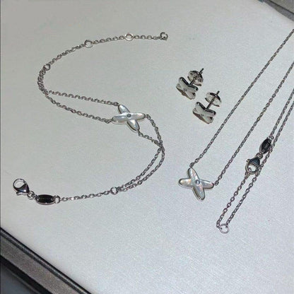 [⭐Shinejoy]JEUX BRACELET WHITE MOP SILVER 1 DIAMOND