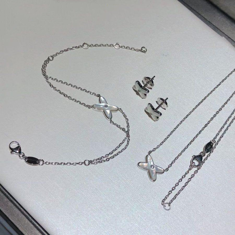 [⭐Shinejoy]JEUX BRACELET WHITE MOP SILVER 1 DIAMOND