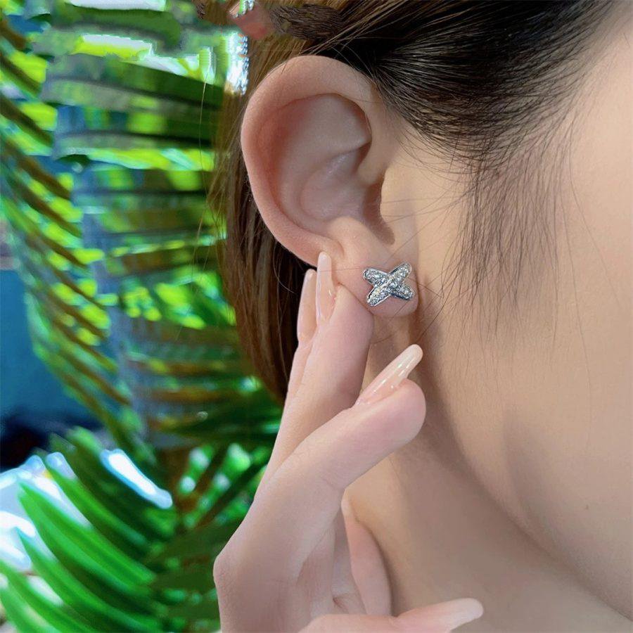 [⭐Shinejoy]シルバーダイヤモンドピアス