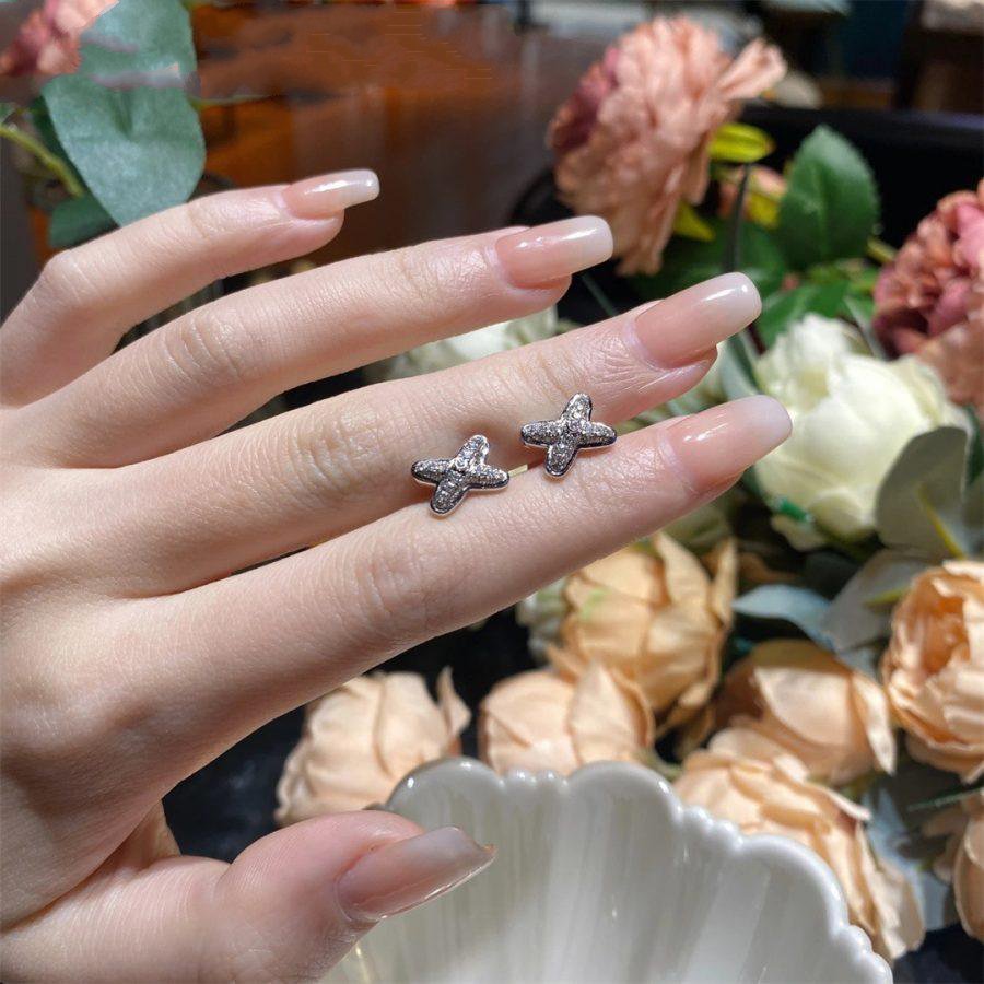 [⭐Shinejoy]シルバーダイヤモンドピアス