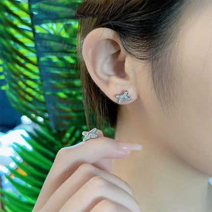 [⭐Shinejoy]シルバーダイヤモンドピアス
