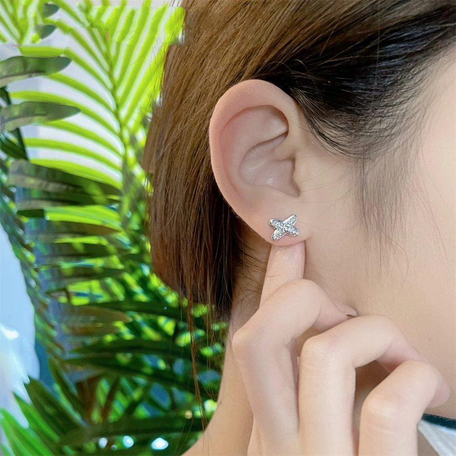 [⭐Shinejoy]シルバーダイヤモンドピアス