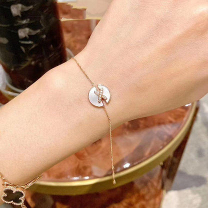 [⭐Shinejoy]JEUX DE BRACELET MOP PINK GOLD DIAMONDS