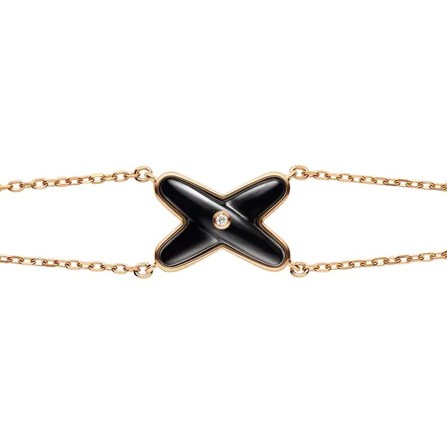 [⭐Shinejoy]JEUX BRACELET ONYX PINK GOLD 1 DIAMOND