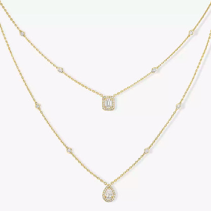 [⭐Shinejoy]Diamond Necklace My Twin 2 Rows