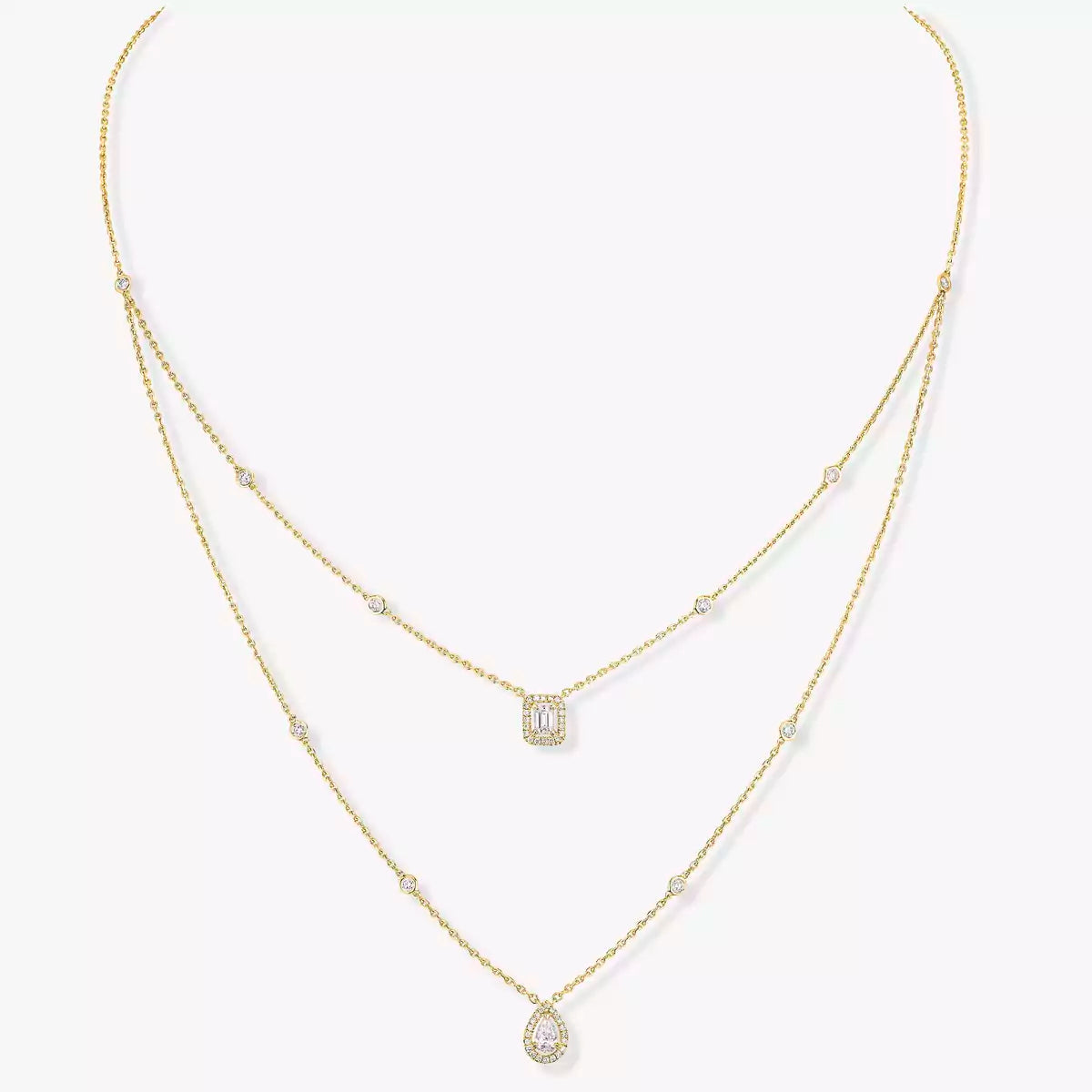 [⭐Shinejoy]Diamond Necklace My Twin 2 Rows