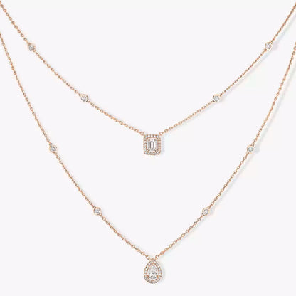 [⭐Shinejoy]Diamond Necklace My Twin 2 Rows