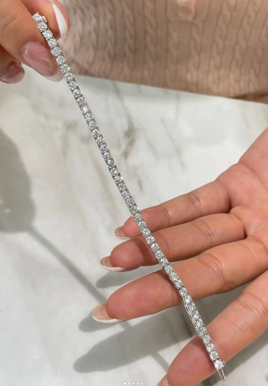 [⭐Shinejoy] クラシック・テニスブレスレット、ダイヤモンド52石