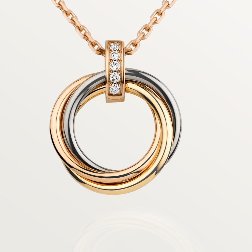 [⭐Shinejoy]TRINITY-HALSKETTE GOLD DIAMANTEN