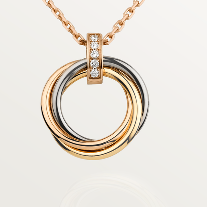 [⭐Shinejoy]TRINITY-HALSKETTE GOLD DIAMANTEN