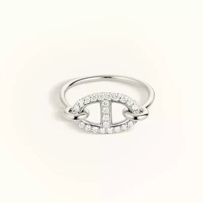 [⭐Shinejoy]RONDE スモール シルバー ダイヤモンドリング
