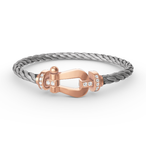 [⭐Shinejoy]FORCE LARGE HORSESHOE HALF DIAMOND BRACELET ROSE GOLD