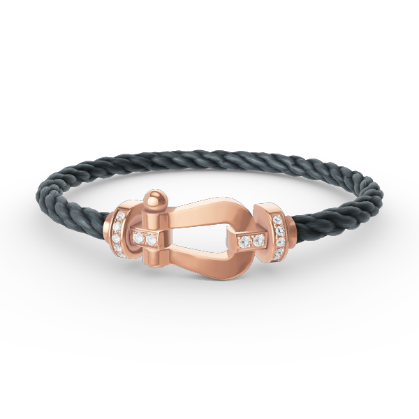 [⭐Shinejoy]FORCE LARGE HORSESHOE HALF DIAMOND BRACELET ROSE GOLD