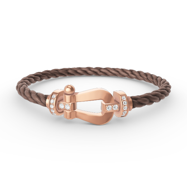 [⭐Shinejoy]FORCE LARGE HORSESHOE HALF DIAMOND BRACELET ROSE GOLD