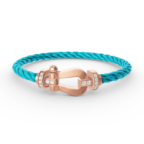 [⭐Shinejoy]FORCE LARGE HORSESHOE HALF DIAMOND BRACELET ROSE GOLD