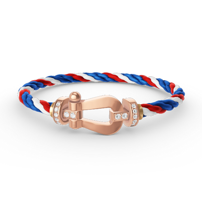 [⭐Shinejoy]FORCE LARGE HORSESHOE HALF DIAMOND BRACELET ROSE GOLD