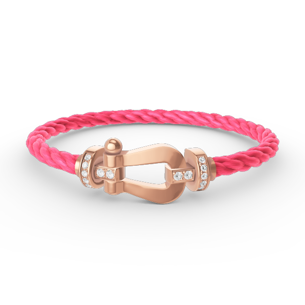 [⭐Shinejoy]FORCE LARGE HORSESHOE HALF DIAMOND BRACELET ROSE GOLD