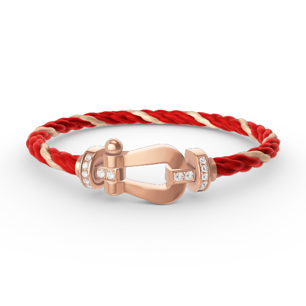[⭐Shinejoy]FORCE LARGE HORSESHOE HALF DIAMOND BRACELET ROSE GOLD