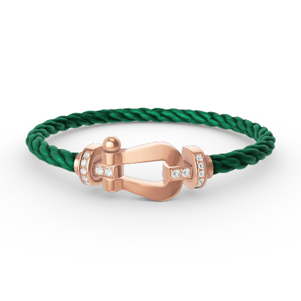 [⭐Shinejoy]FORCE LARGE HORSESHOE HALF DIAMOND BRACELET ROSE GOLD