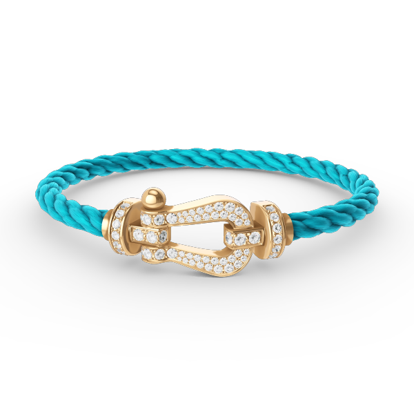 [⭐Shinejoy]FORCE LARGE HORSESHOE FULL DIAMOND BRACELET GOLD