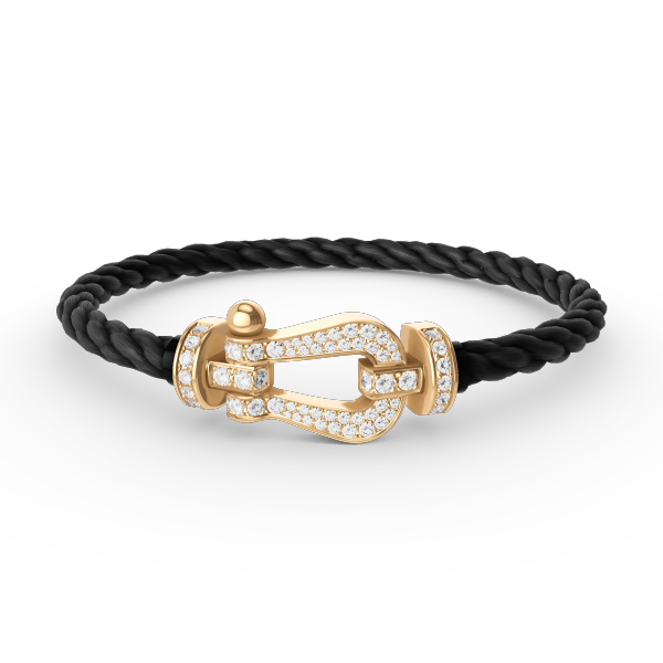 [⭐Shinejoy]FORCE LARGE HORSESHOE FULL DIAMOND BRACELET GOLD