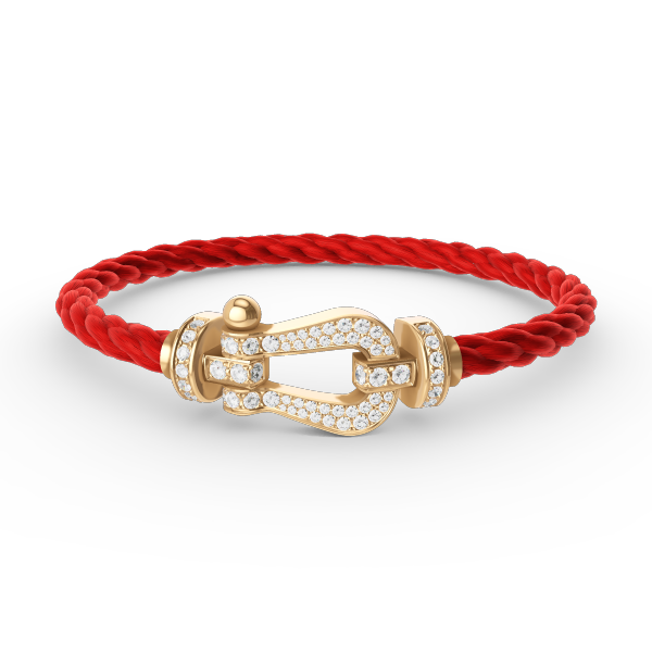 [⭐Shinejoy]FORCE LARGE HORSESHOE FULL DIAMOND BRACELET GOLD
