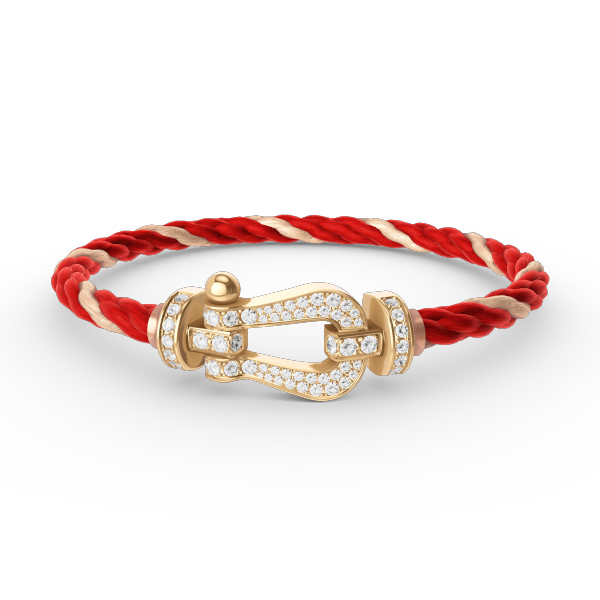 [⭐Shinejoy]FORCE LARGE HORSESHOE FULL DIAMOND BRACELET GOLD