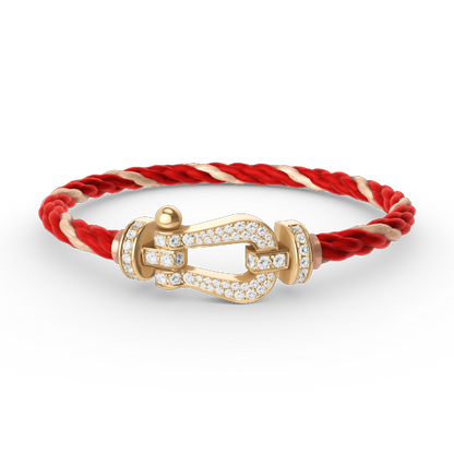 [⭐Shinejoy]FORCE LARGE HORSESHOE FULL DIAMOND BRACELET GOLD
