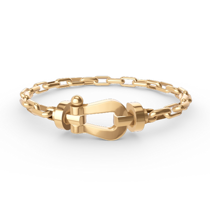 [⭐Shinejoy]FORCE LARGE HORSESHOE CLASP  METAL BRACELET