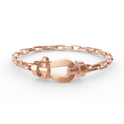 [⭐Shinejoy]FORCE LARGE HORSESHOE CLASP  METAL BRACELET